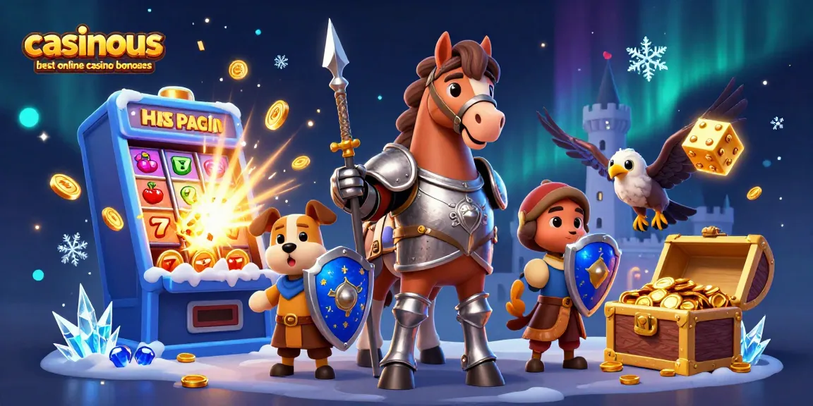 Engaging illustration showcasing casinous best online casino bonuses with vibrant gaming elements and characters.