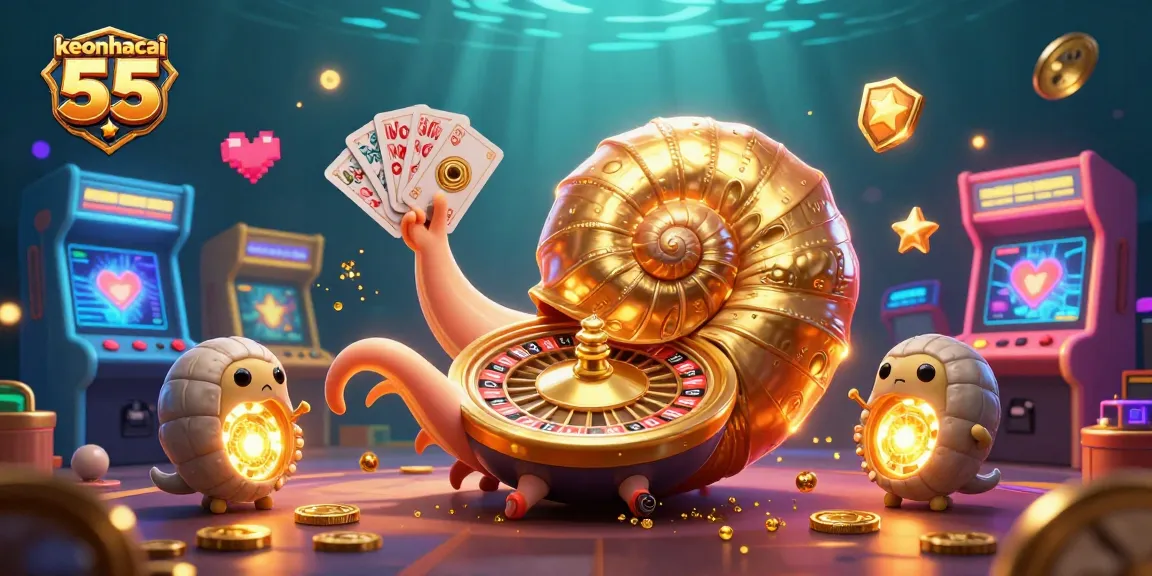Enjoy thrilling gameplay with keonhacai 55 in a vibrant, engaging casino scene featuring colorful gaming elements.